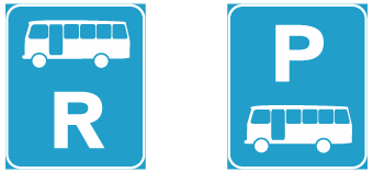Mini bus reservation and mini bus parking reservation sign example